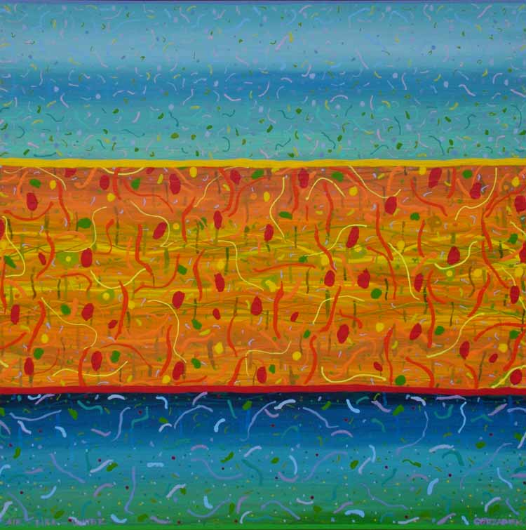 abstract painting air fire water contemporary original artwork for sale Sydney