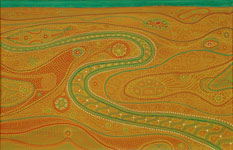 wanderlust Australian Aboriginal art inspired painting