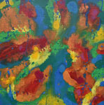 colourful abstract patterns original contemporary artist painting